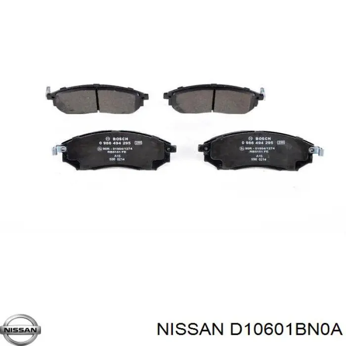 D10601BN0A Nissan pastillas de freno delanteras