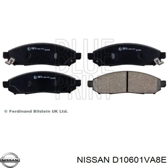 D10601VA8E Nissan pastillas de freno delanteras