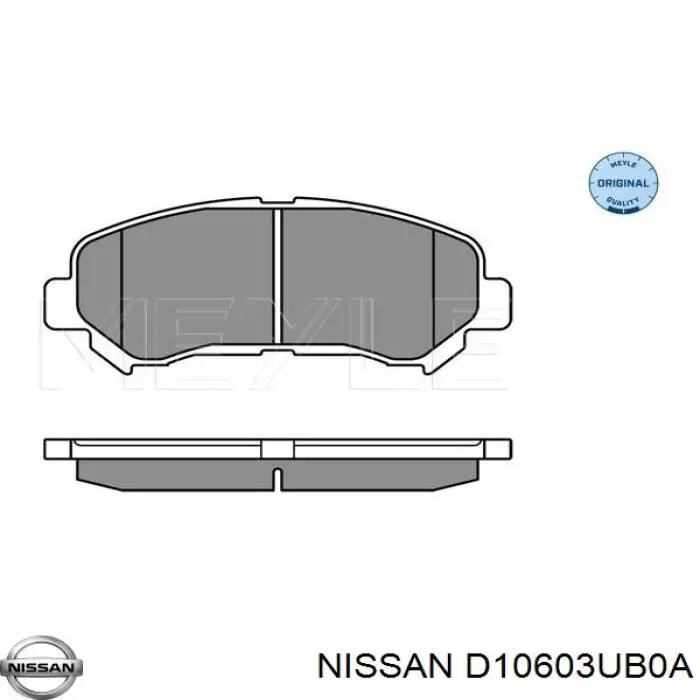 D10603UB0A Nissan pastillas de freno delanteras