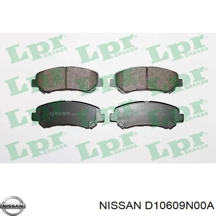 D10609N00A Nissan pastillas de freno delanteras