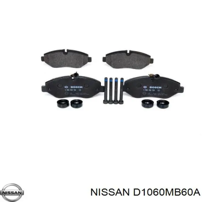 D1060MB60A Nissan pastillas de freno delanteras