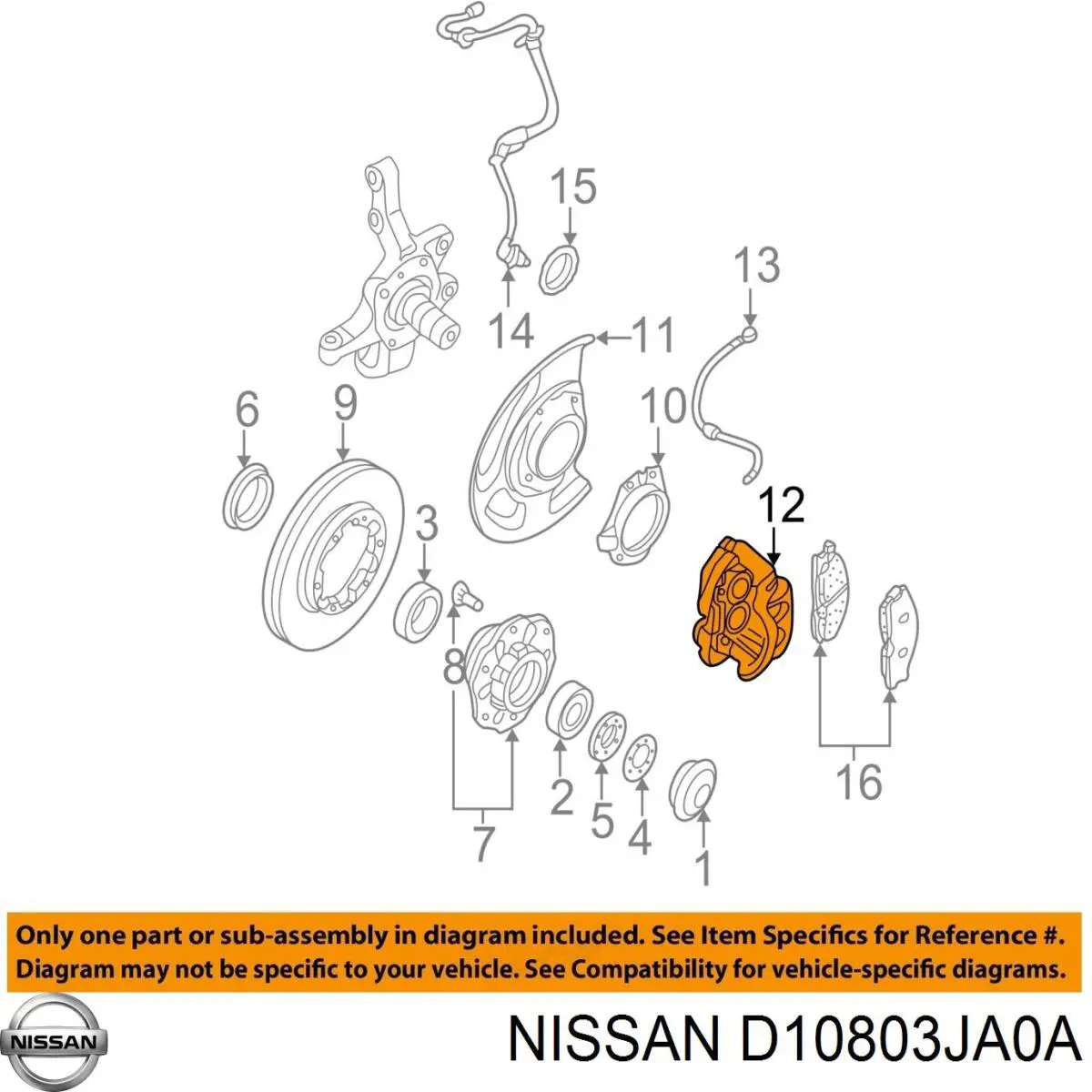  Lamina antiruido pastilla de freno delantera para Infiniti QX60 L50HV