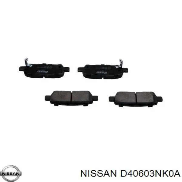 D40603NK0A Nissan pastillas de freno traseras