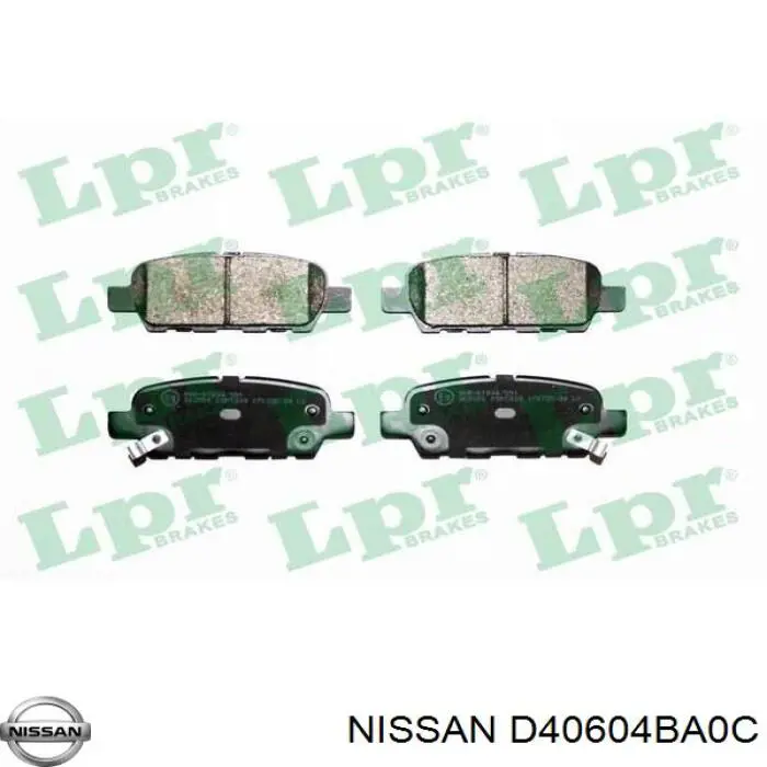 D40604BA0C Nissan pastillas de freno traseras