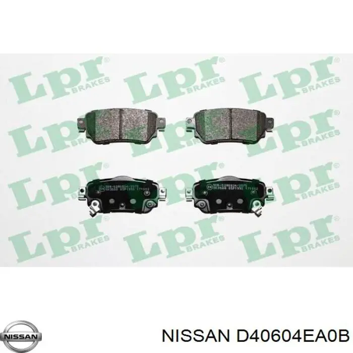 D40604EA0B Nissan pastillas de freno traseras