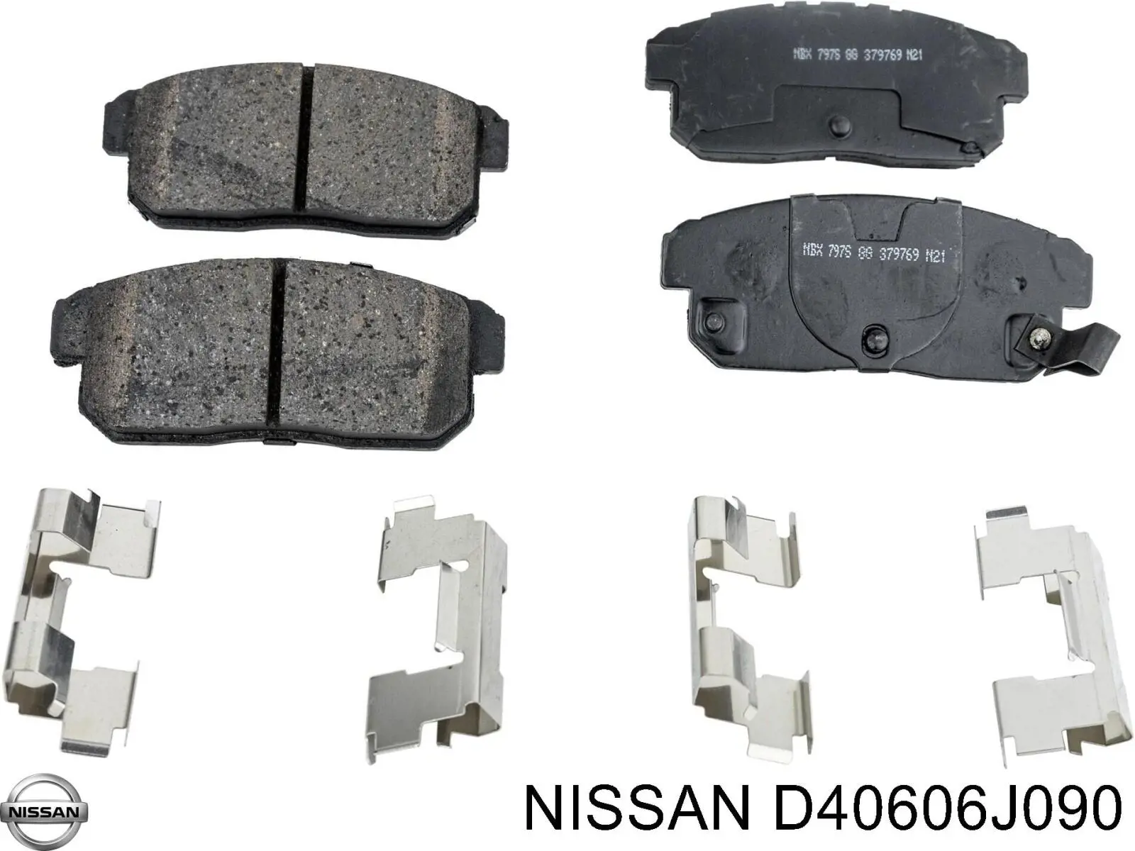 D4060-6J090 Nissan pastillas de freno traseras