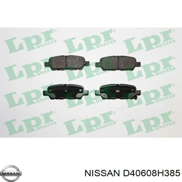 D40608H385 Nissan pastillas de freno traseras