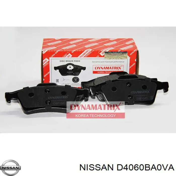 D4060BA0VA Nissan pastillas de freno traseras