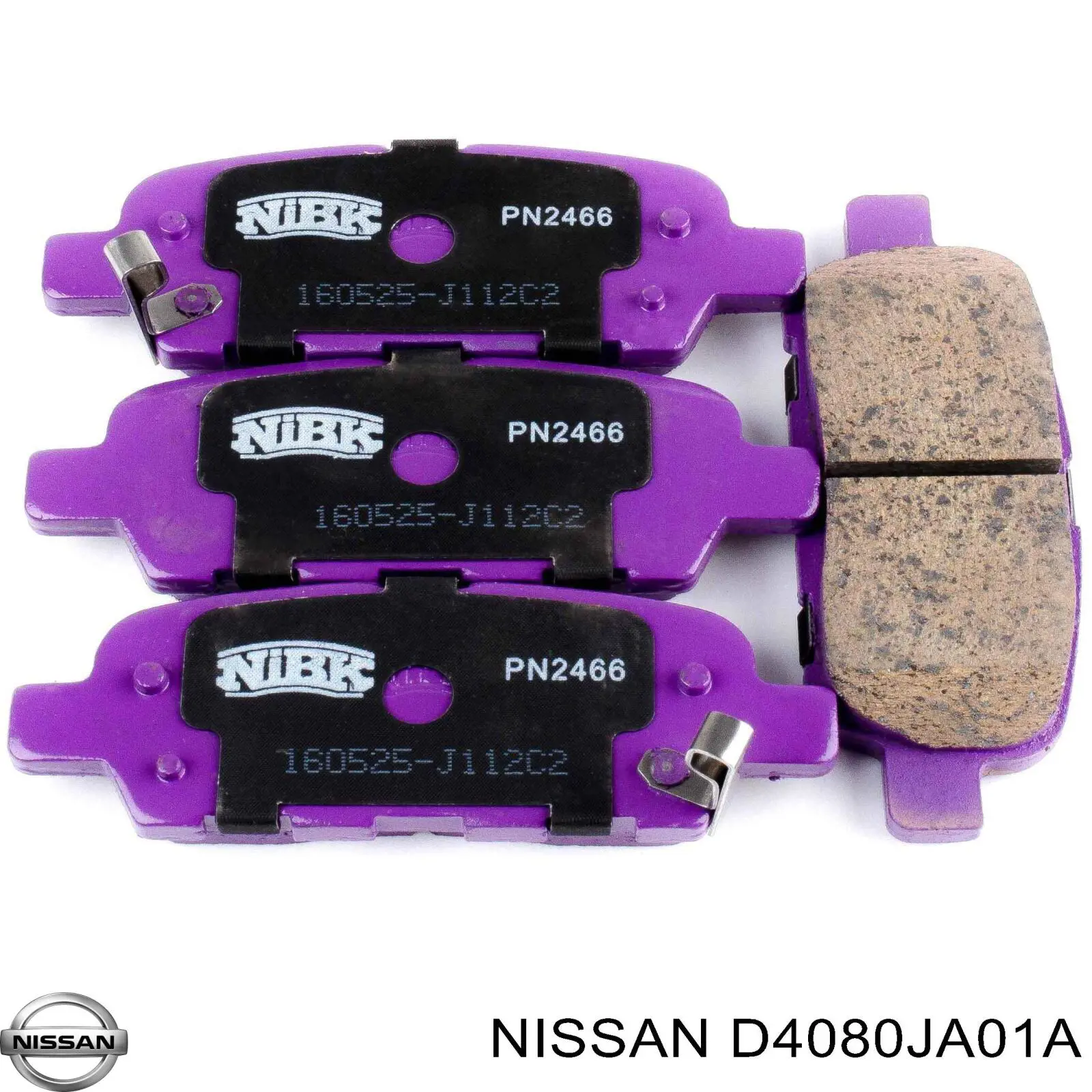 D4080JA01A Nissan pastillas de freno traseras