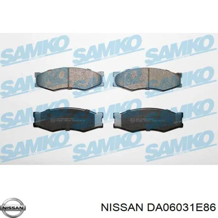 DA06031E86 Nissan pastillas de freno delanteras