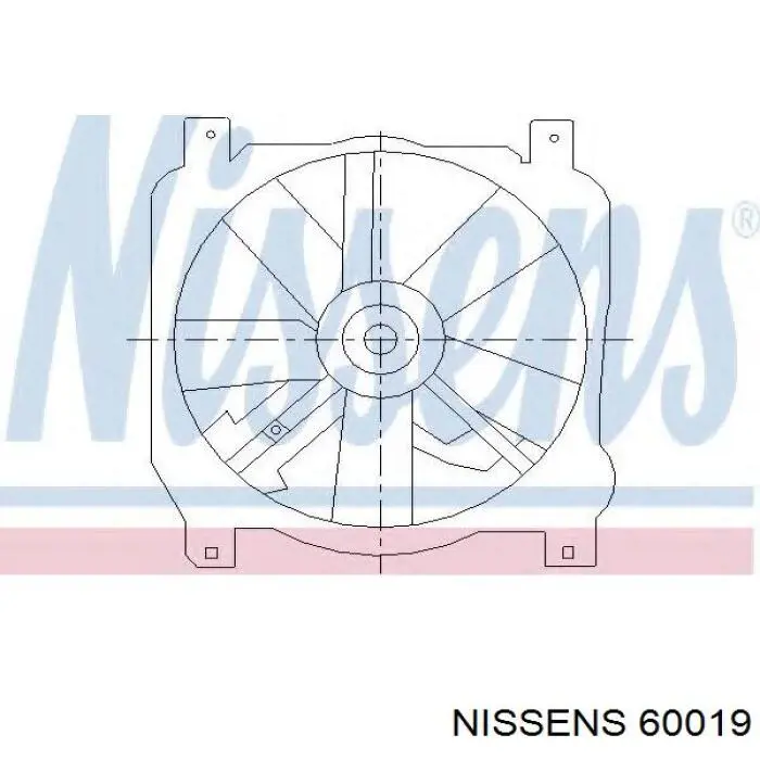 60019 Nissens radiador refrigeración del motor