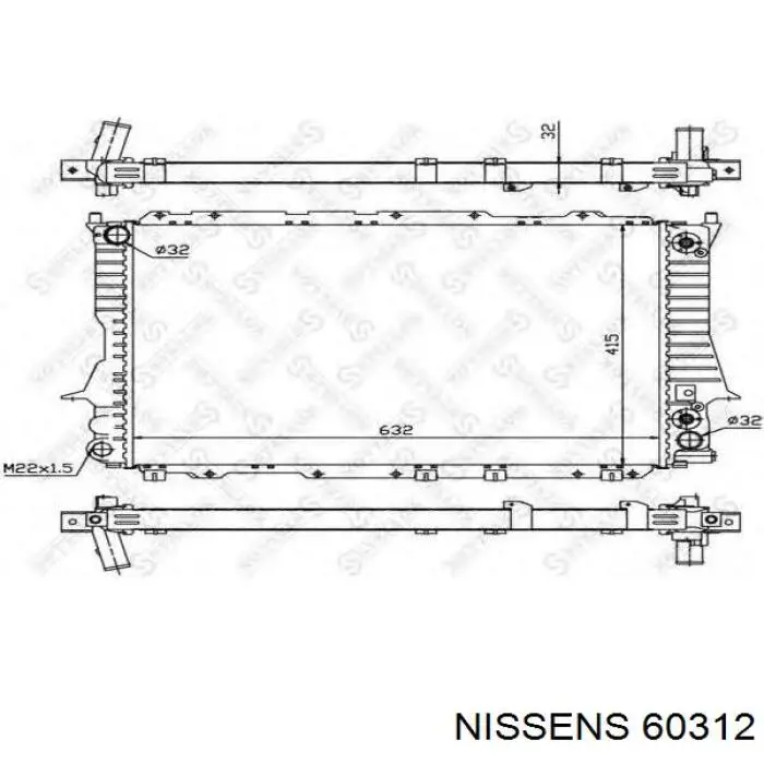 60312 Nissens radiador refrigeración del motor