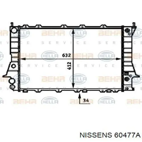 60477A Nissens radiador refrigeración del motor