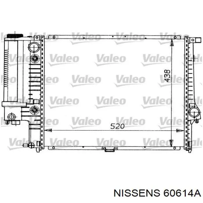 60614A Nissens radiador refrigeración del motor