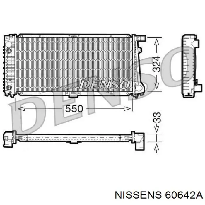 60642A Nissens radiador refrigeración del motor