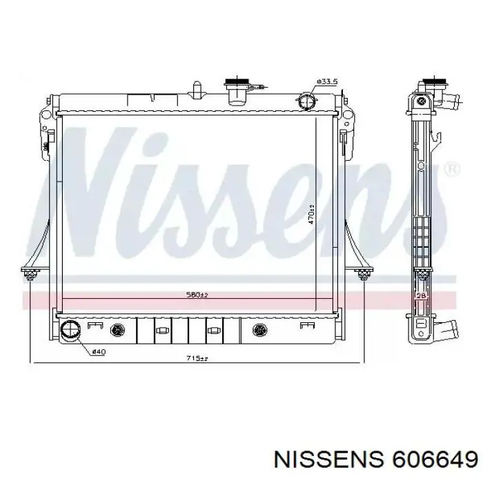  Radiador refrigeración del motor para Hummer H3 