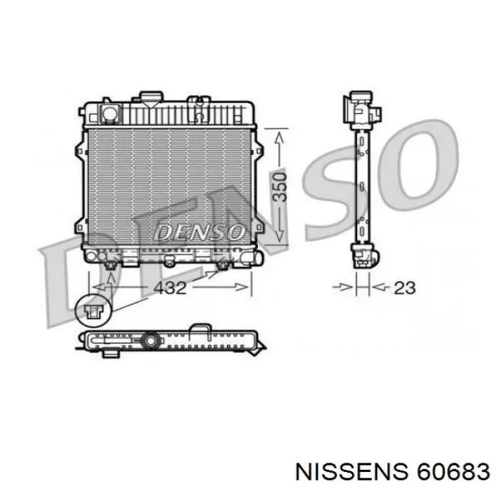 60683 Nissens radiador refrigeración del motor