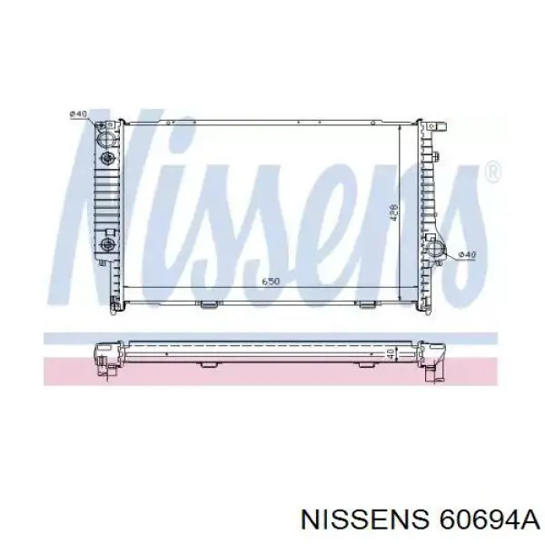 60694A Nissens radiador refrigeración del motor