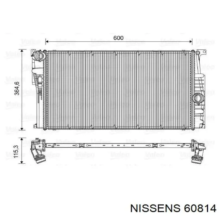 60814 Nissens radiador refrigeración del motor