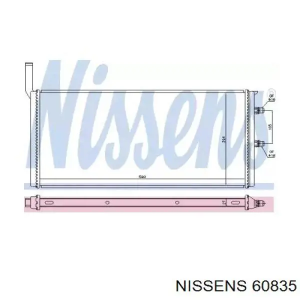 60835 Nissens radiador refrigeración del motor