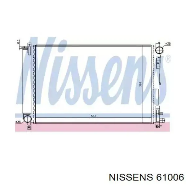 61006 Nissens radiador refrigeración del motor