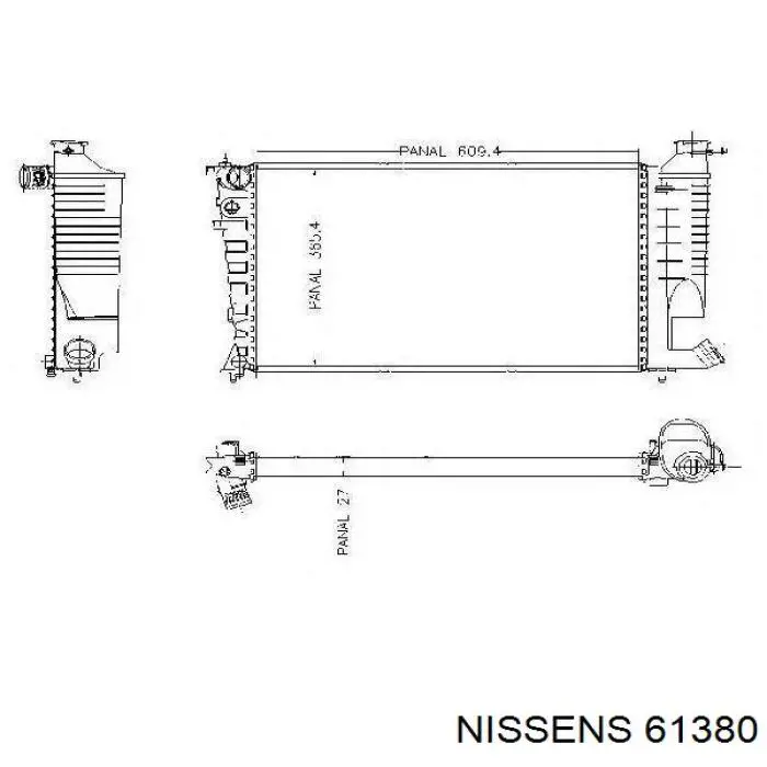 61380 Nissens radiador refrigeración del motor