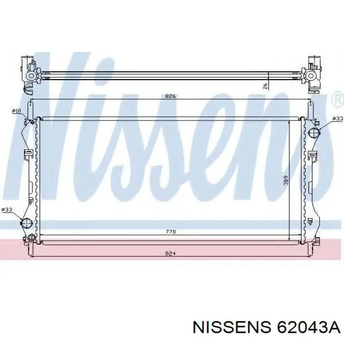 62043A Nissens radiador refrigeración del motor