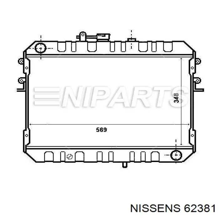 62381 Nissens radiador refrigeración del motor