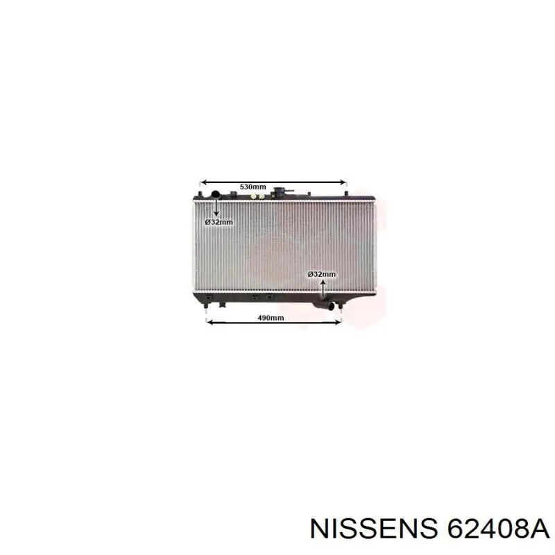 62408A Nissens radiador refrigeración del motor