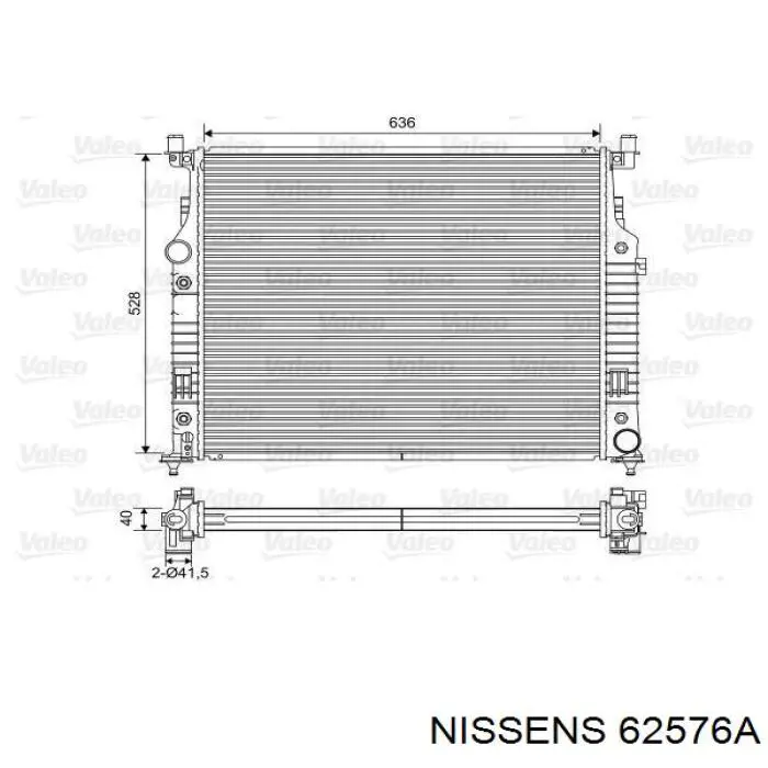 62576A Nissens radiador refrigeración del motor