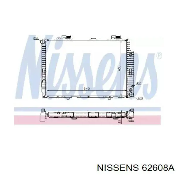 62608A Nissens radiador refrigeración del motor