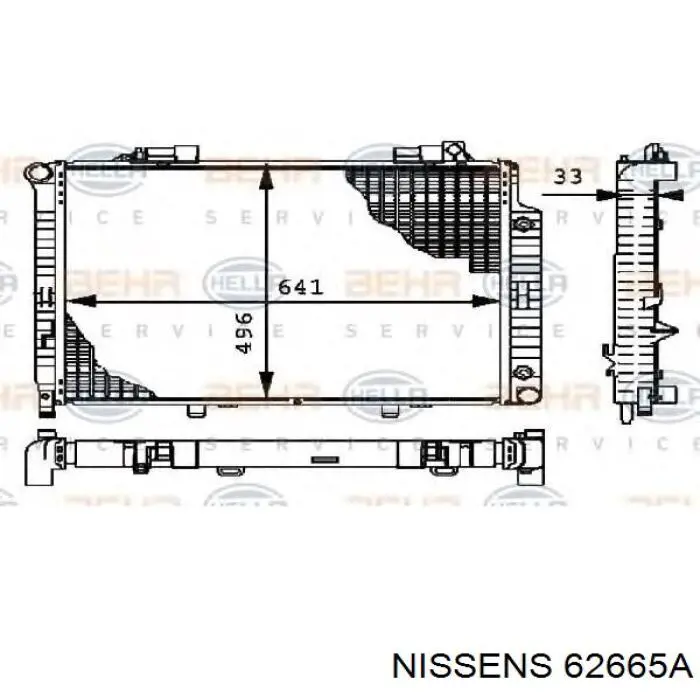 62665A Nissens radiador refrigeración del motor