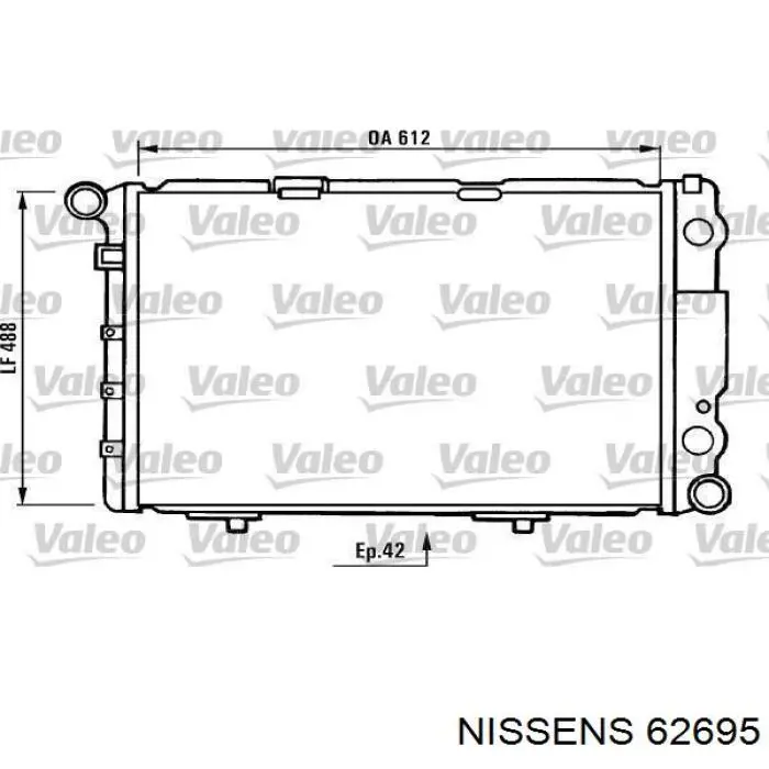 62695 Nissens radiador refrigeración del motor