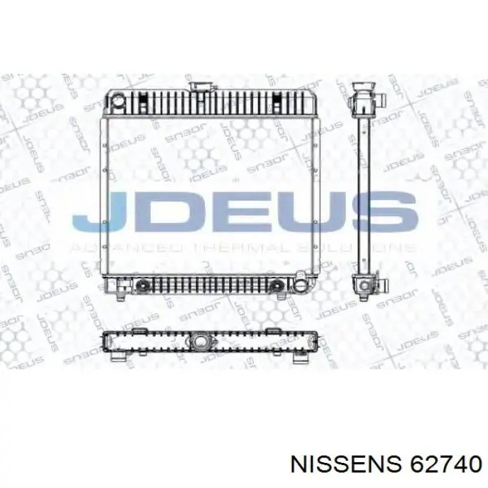 62740 Nissens radiador refrigeración del motor