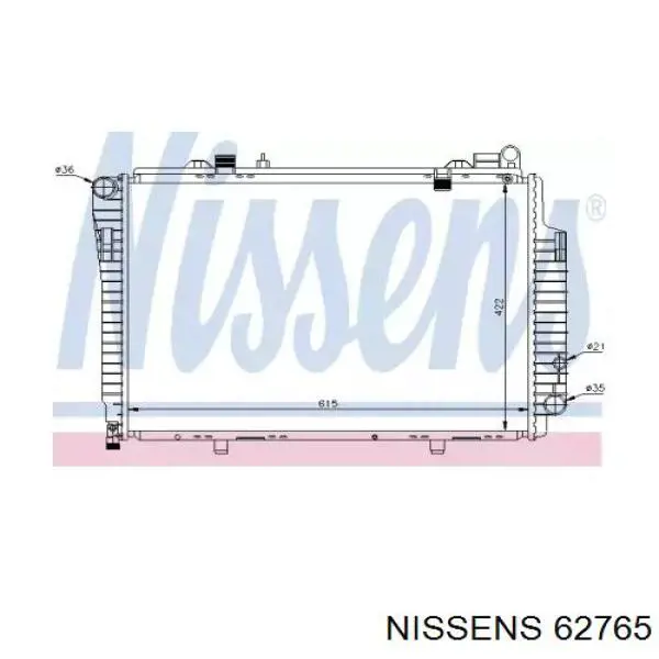 62765 Nissens radiador refrigeración del motor