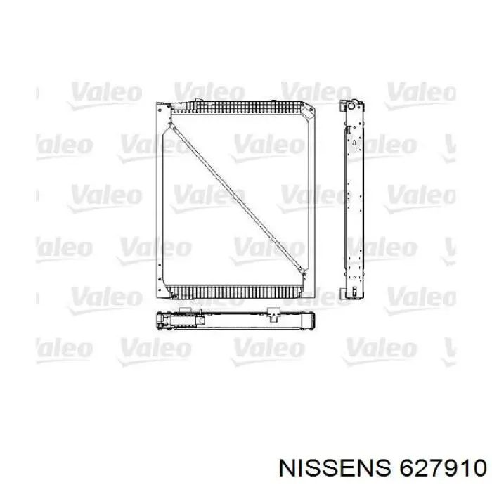 627910 Nissens radiador refrigeración del motor