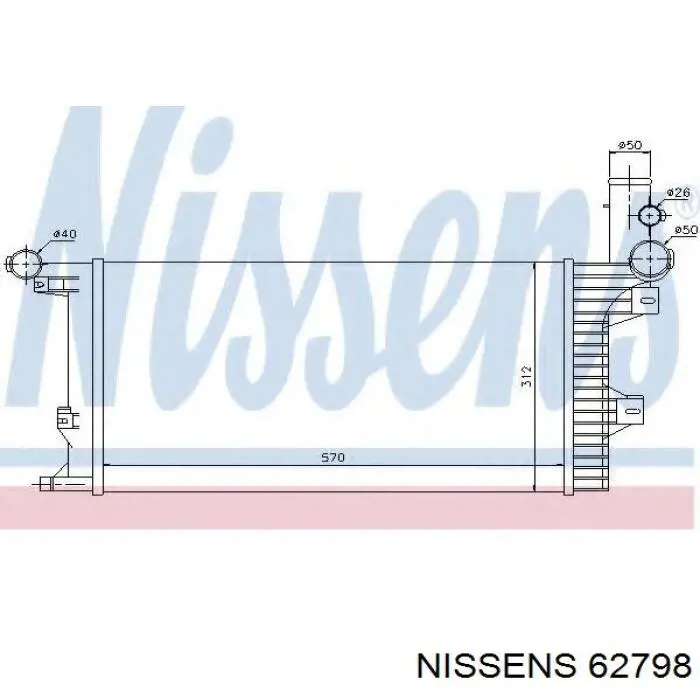 62798 Nissens radiador refrigeración del motor