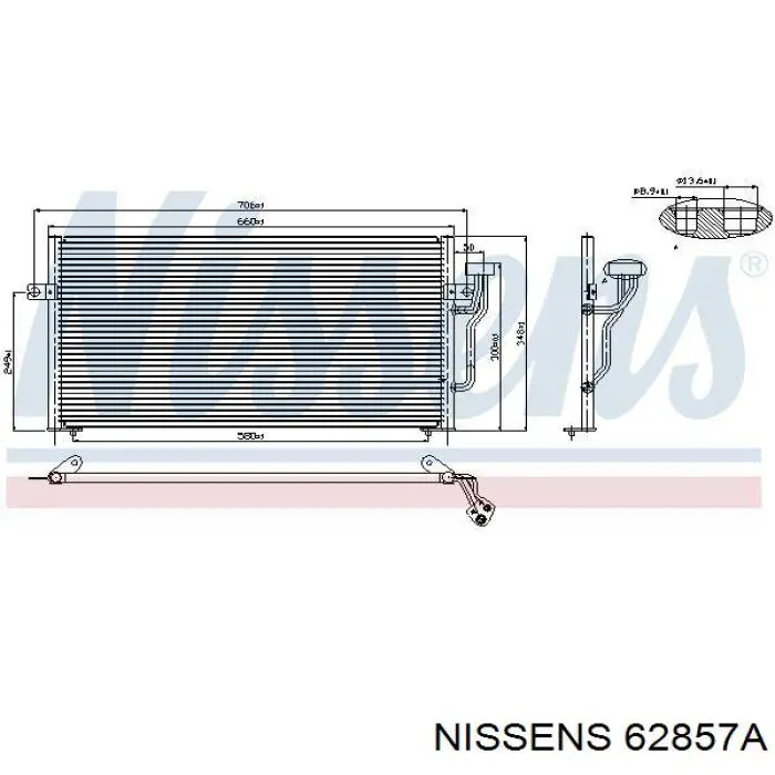 62857A Nissens radiador refrigeración del motor