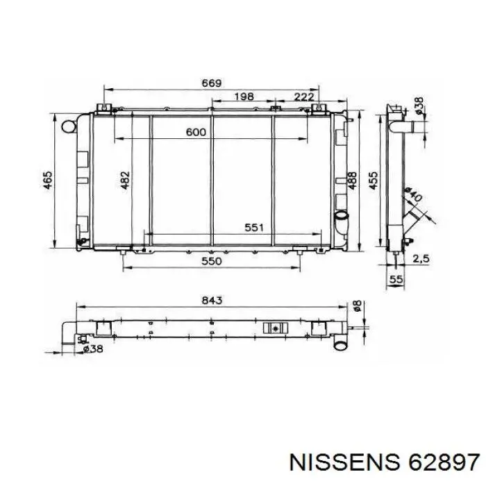  Radiador refrigeración del motor para Nissan Urvan E24