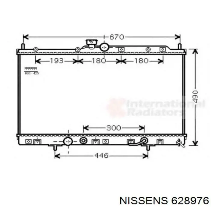 628976 Nissens radiador refrigeración del motor