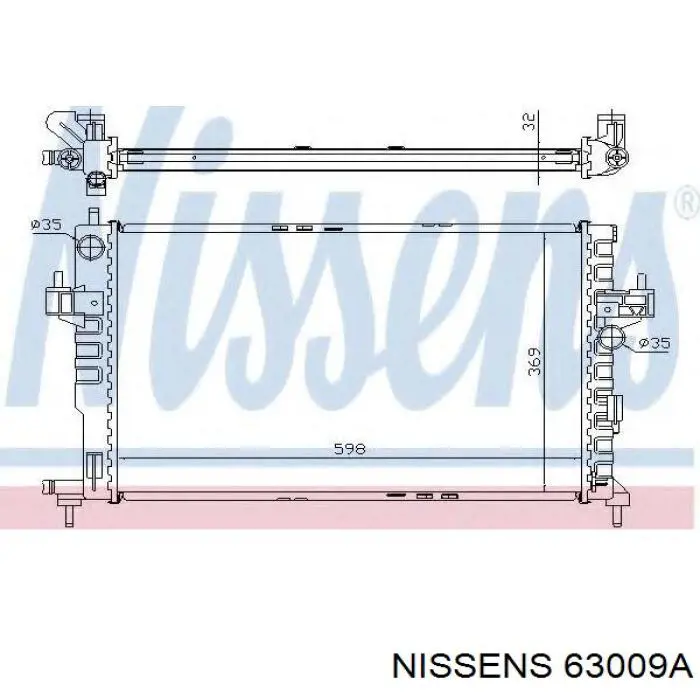 63009A Nissens radiador refrigeración del motor