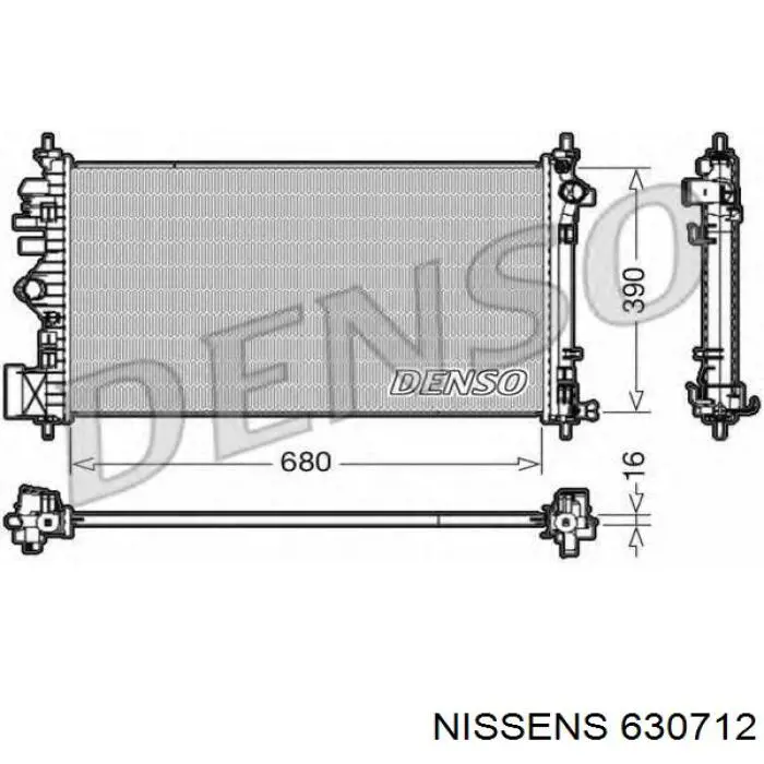 630712 Nissens radiador refrigeración del motor