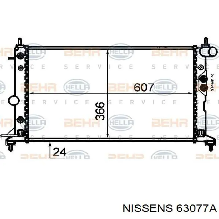 63077A Nissens radiador refrigeración del motor