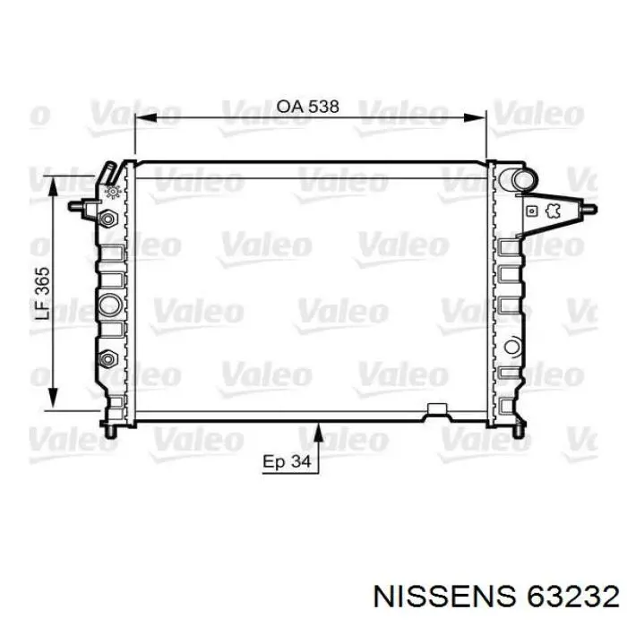 63232 Nissens radiador refrigeración del motor