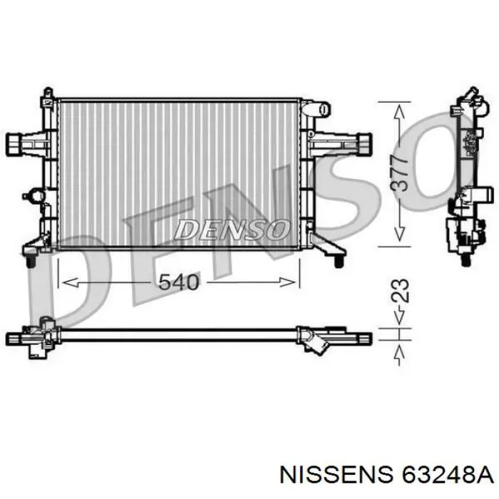 63248A Nissens radiador refrigeración del motor