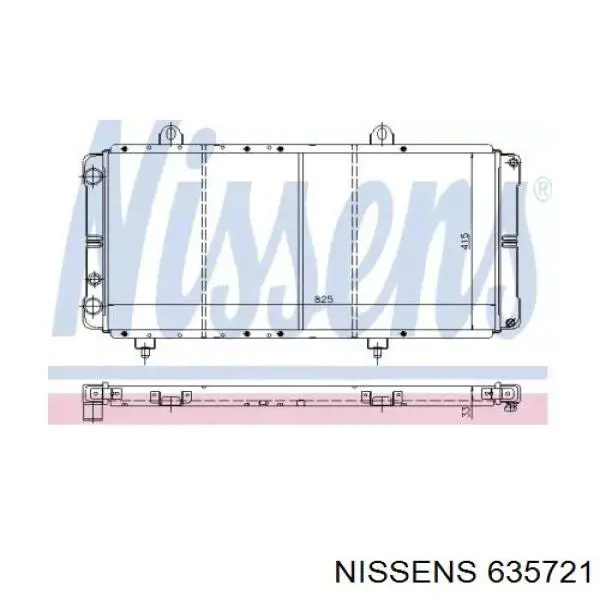 635721 Nissens radiador refrigeración del motor