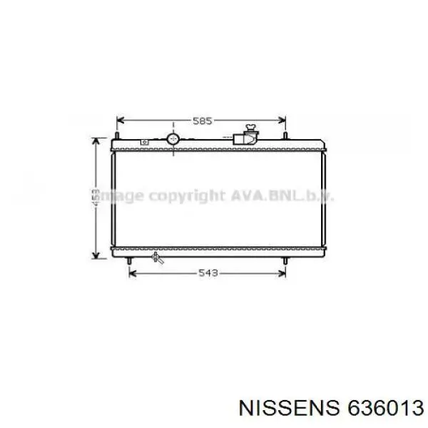 636013 Nissens radiador refrigeración del motor