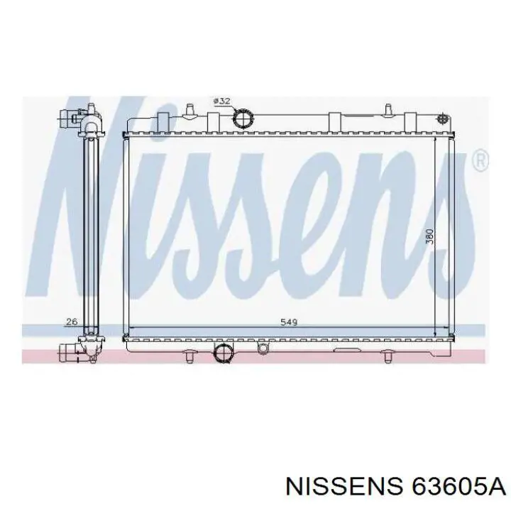 63605A Nissens radiador refrigeración del motor