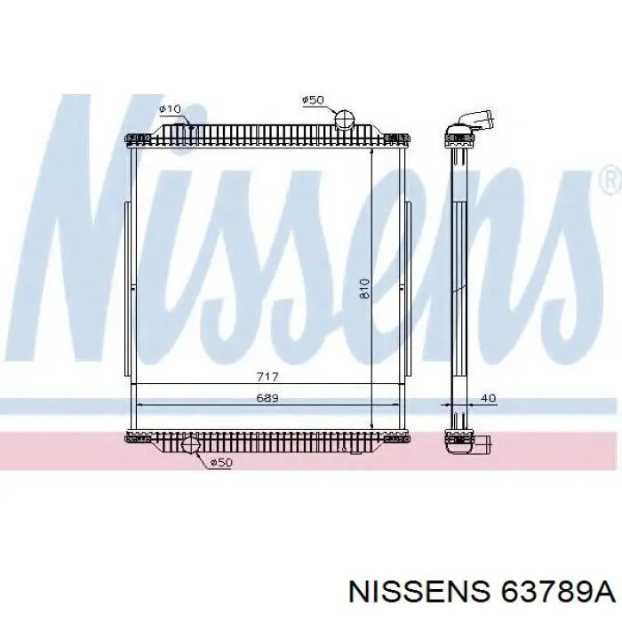 63789A Nissens radiador refrigeración del motor