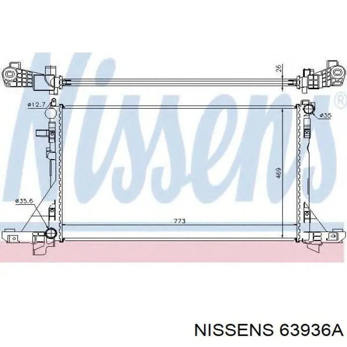 63936A Nissens radiador refrigeración del motor